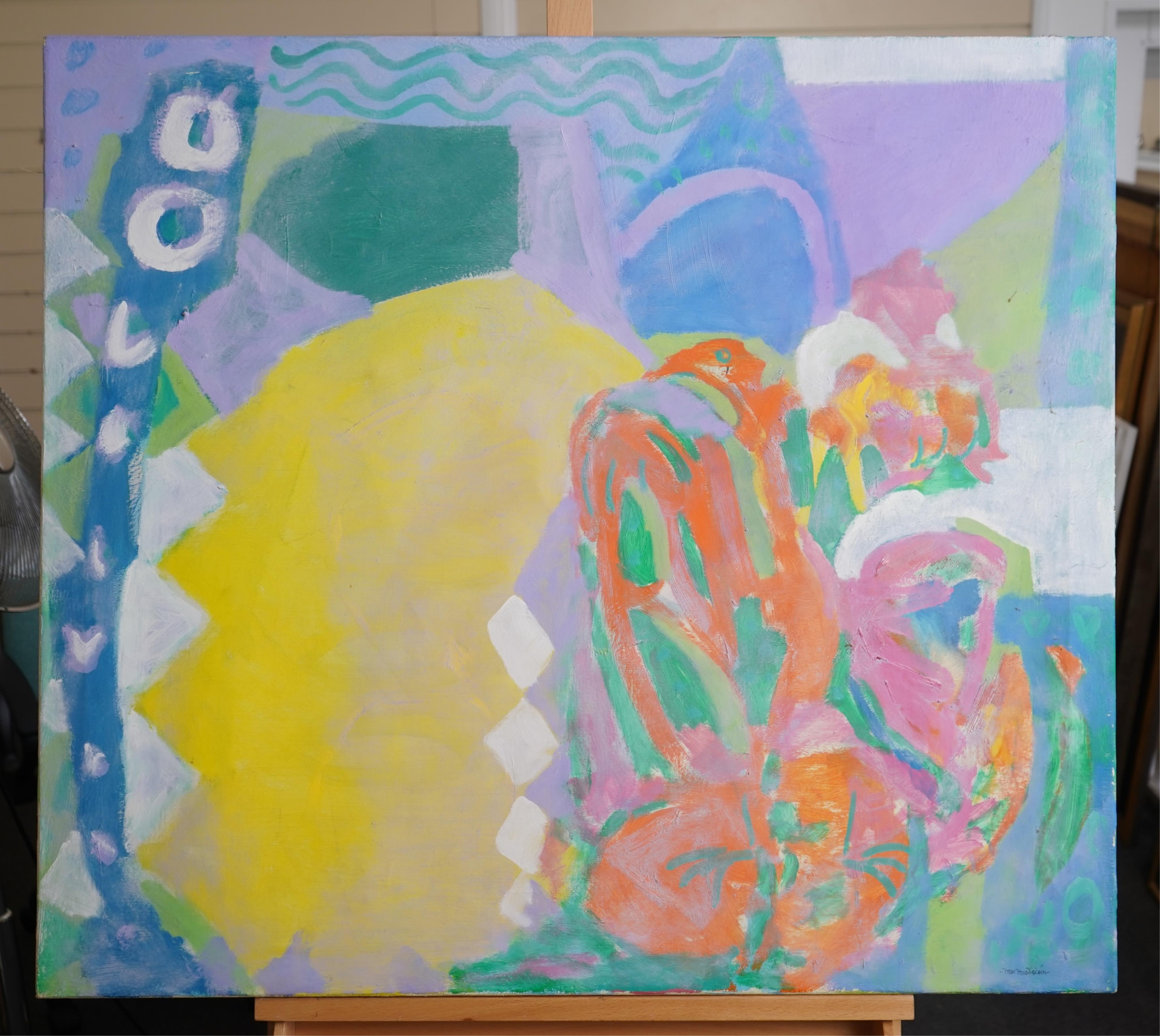 Padraig Macmiadhachain, Irish 1929-2017, 'Firebird and the Yellow Field, St Vincent, West Indies'